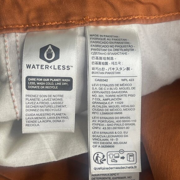 Levi’s Women’s '94 Baggy Cargo Jeans 32 x 28.5 Orange Utility Streetwear - Picture 13 of 13